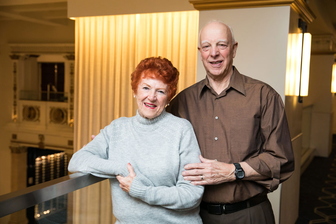 Portrait of Impella patient Mary Hanel and her husband